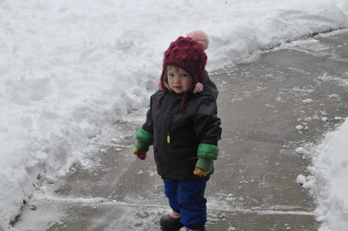 Mathilda enjoying the snow.