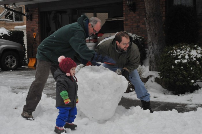 Good conditions for snowman making.