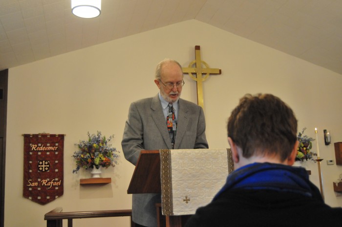 Dad read the lesson.  It was a reading from Malachi.