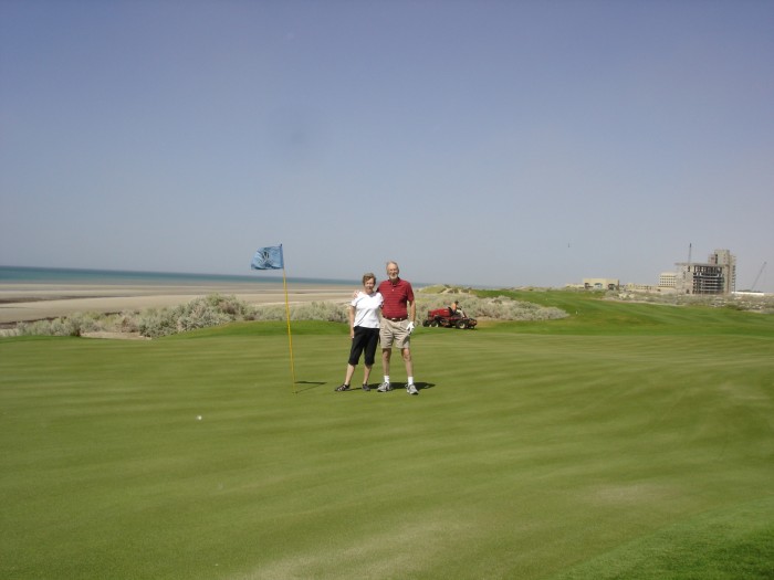 We played golf - a very scenic and difficult course right on the beach