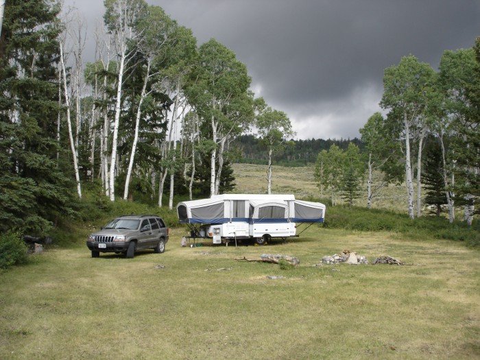 Thunder clouds at the camp.