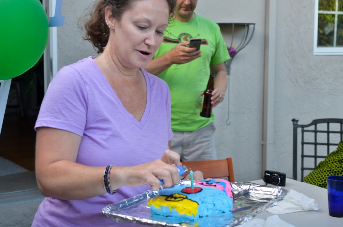 And he had a super hero cake