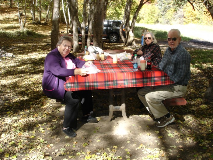 We picniced on the way down the Tooele side on the way home.