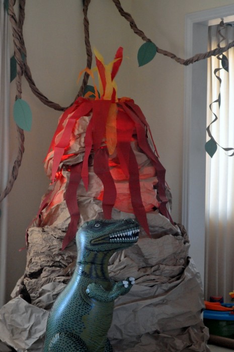 Hannah and Sarah made this volcano