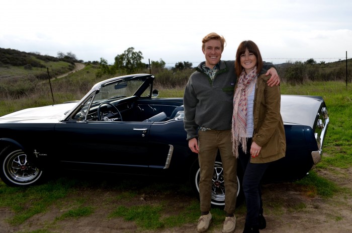 out on a drive in the countryside (we wish that was our car, we only had it for the day)