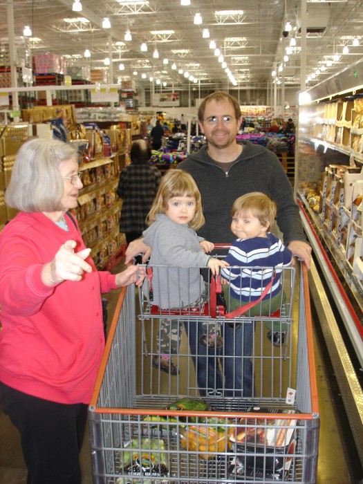 The kids love Costco almost as much as we do.  Mike's eyes kind of glaze over from time to time.