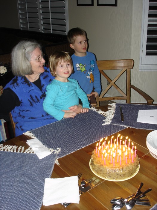 Steven and Amanda had a good time - they helped blow out the candles - there were so many of them!