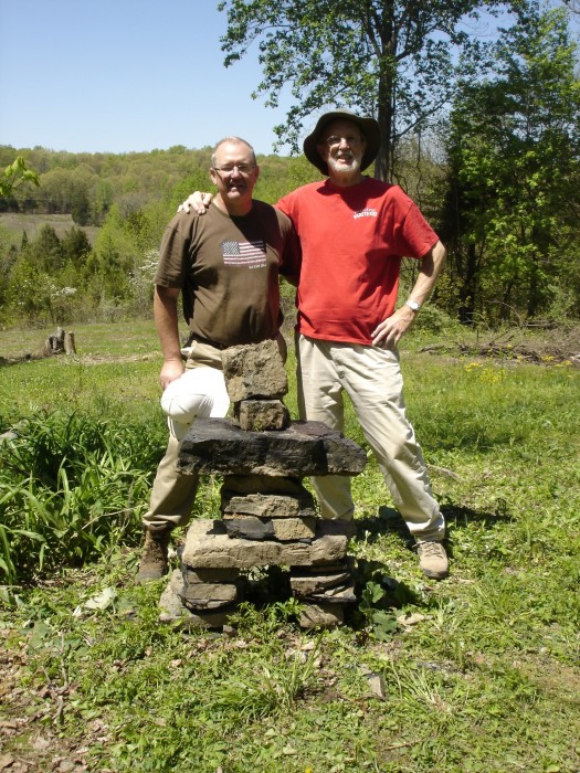 We built an Inukshuk out of some coal slabs in the old coal pile.  The burner in the basement used to burn coal.