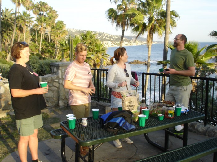 The park at Laguna Beach was a great setting for the first get-to-gether.