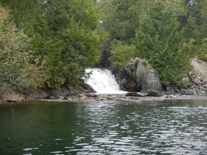 we had a short portage around these falls to Kakagi