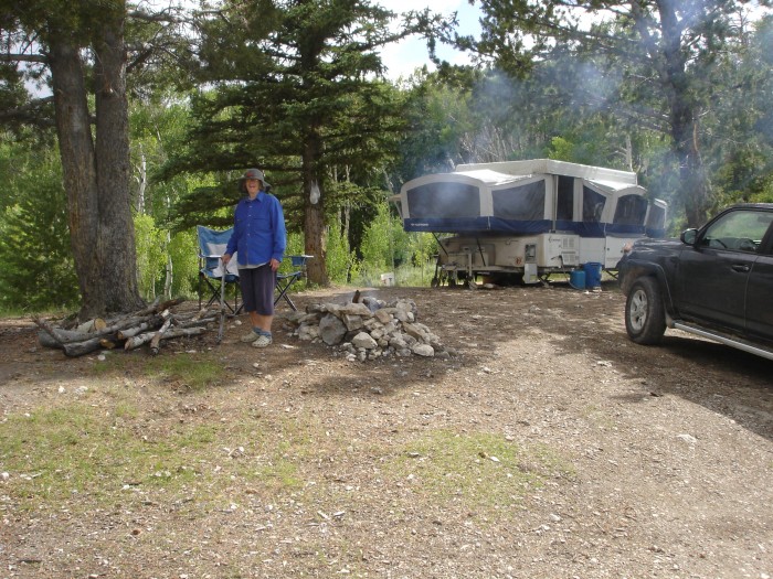 We're on a little rise at the northwest corner of the lake.  We camped here with Emme when she visited.