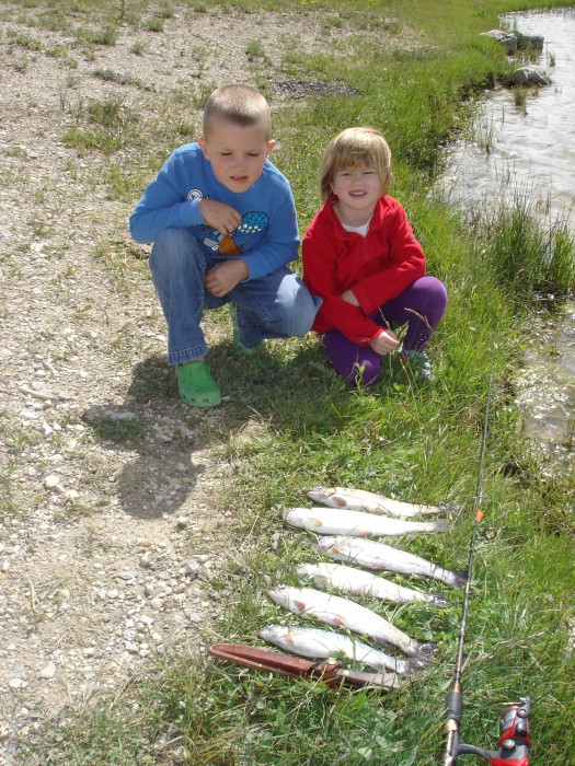 Steven and Amanda with an afternoon's catch.