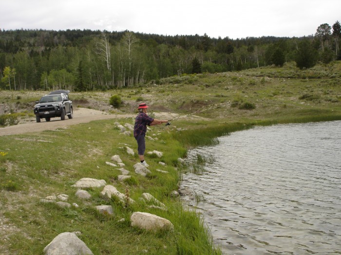 Mom fishing &quot;The Hole&quot;