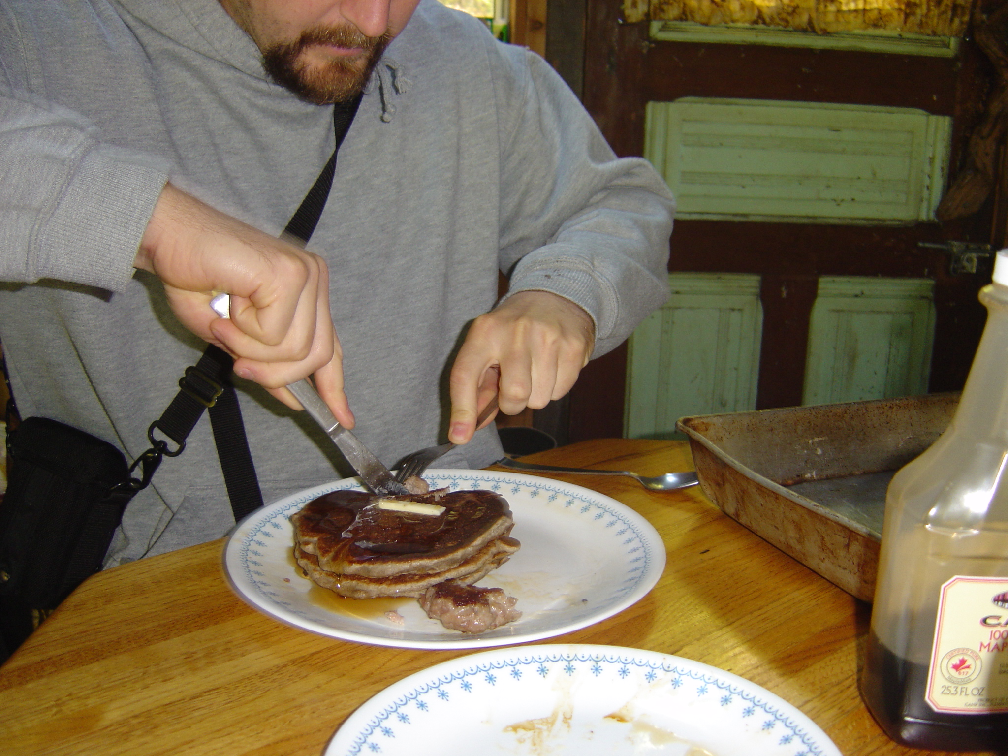 i was demonstrating how many pancake a lumberjack would eat