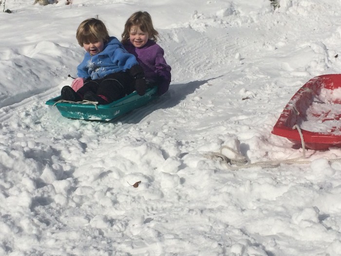 the kids loved the snow