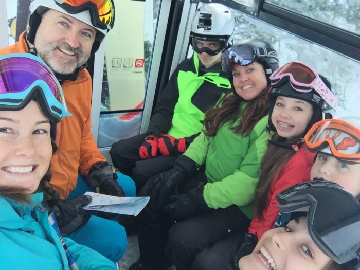 Snow Basin crew in the gondola!