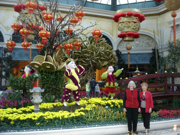 We seem to be in Vega at Chinese New Year time every year.  The Belagio always decorates with lots of flowers.