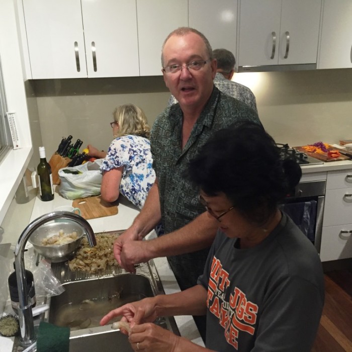 peeling prawns, shuck horror!