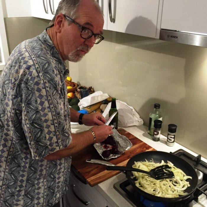 making salad i believe