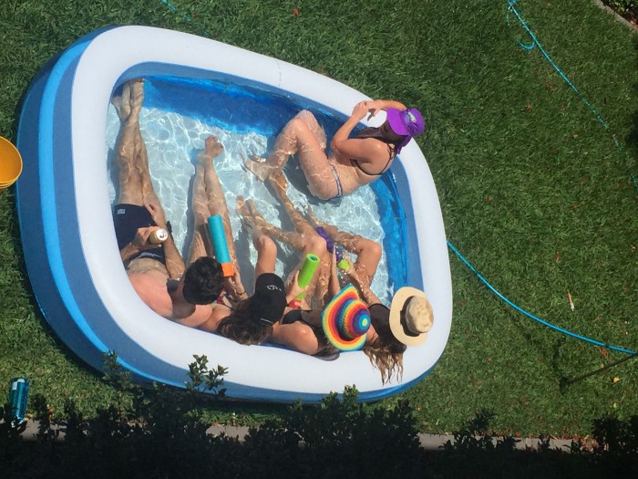 cooling off in the new pool!