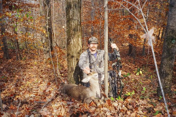 We moved to public property in the SW part of the state (Patoka Lake) later in the week and Jason got another deer. His first buck.