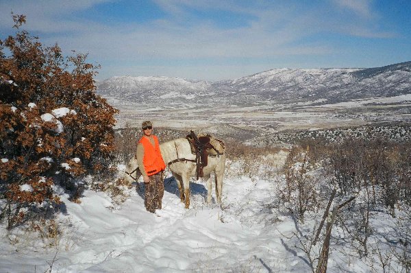 Our trip was self guided and so we had to figure out the details like 'how do you get 5 elk to your truck?' Rent a horse to the rescue. This was a sweet horse. Packed all day and never worked up a sweat.