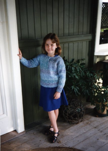 A sweet little girl, off to school!