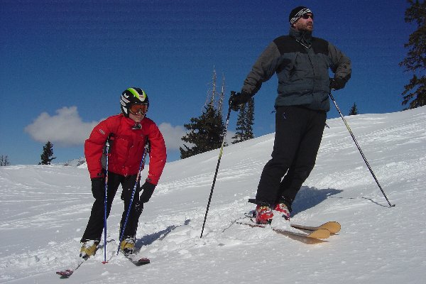 Dave and Michaela in the little cloud bowl