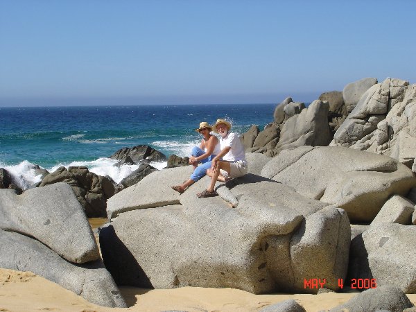 The beach and rocks at Solmar were old friends!