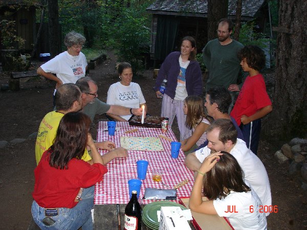 Of course there was Scrabble.  Notice the candle and cupcakes (made from scratch by Judy and Ada!) to honor Ann's birthday.