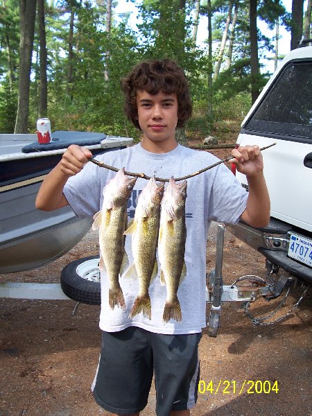 Jordan with a few rare Caliper lake walleye