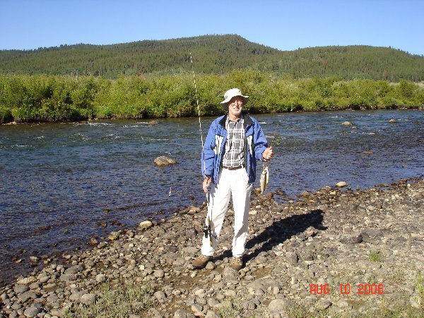 We spent a week at our friend's cabin in Wyoming, touring, fishing, and playing Kings in the Corner!  These are pretty small fish out of the Green River, but fun nevertheless.