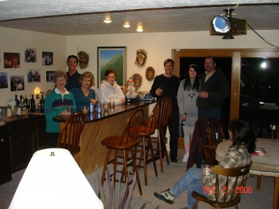 The first picture I posted was of the bartenders in our basement.