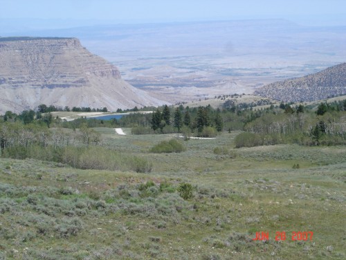 Wrigly Reservoir is a couple miles down the road from our camp.