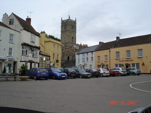 The town square (with good pubs for breakfast and lunch!)  There used to be a central market cross but now a parking lot.