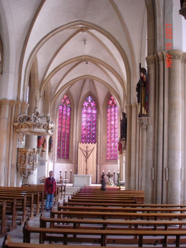 The history of the churches is always on a plaque near the door.  This is the church at Coesfeld.